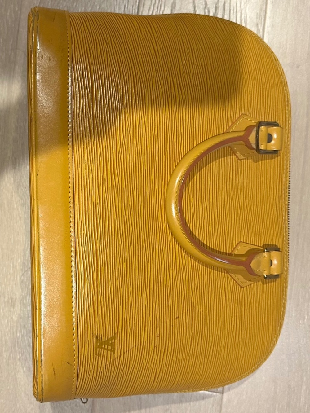 Louis Vuitton mustard yellow Alma bag